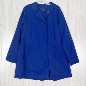 Eileen Fisher Royal Blue Lightweight A-Line Coat